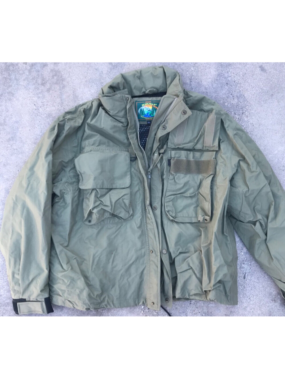Hodgman Jacket Mens 2XL Green Hooded Fishing Hunting Outdoor Pockets Coat